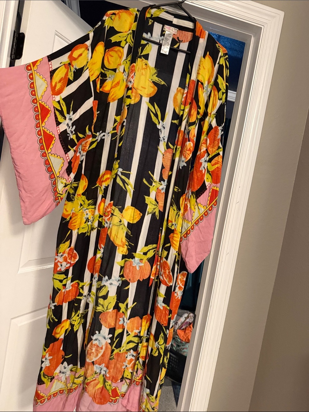 Free People ALL TOUS Tropical KIMONO Maxi DUSTER Jacket OPEN Wrap EXOTIC Artsy